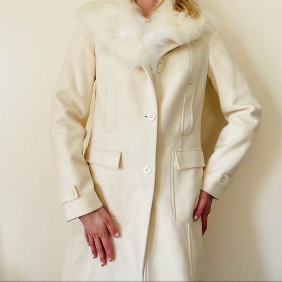 Red Valentino Garavani ecru white wool coat - Picture 3 of 11